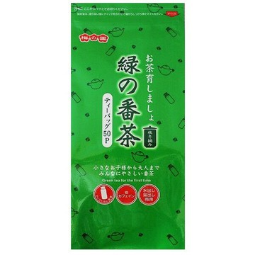 【江戶物語】梅之園 綠番茶 50袋入 三角立體茶包 抹茶 綠茶 低咖啡因 冷沖熱泡 保溫瓶 靜岡縣產 梅園 日本進口