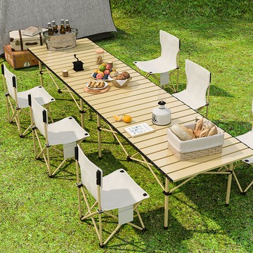 野餐桌椅裝備戶外用品野營卷桌收納桌椅摺疊便攜露營桌子套裝