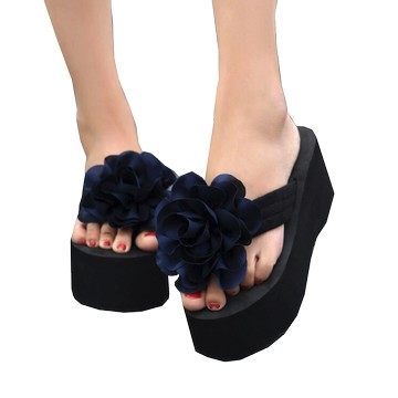 超高跟厚底花朵人字拖沙灘夾角涼鞋-多色34-39【AAA0121】