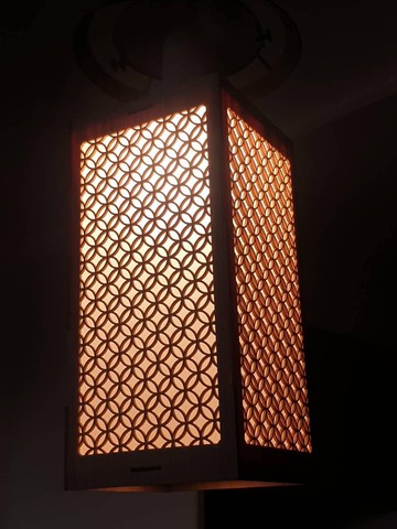 【一郎木創館】 日檜燈罩(麻の葉,青海波,七寶)