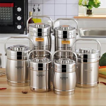 304不銹鋼保溫飯盒12小時保溫桶大容量上班便攜盒3層真空提鍋飯桶