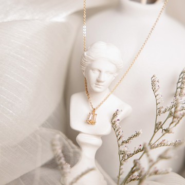 【Ficelle輕珠寶】優雅著迷・浪漫｜鋯石 手作飾品 黃銅鍍18K金 項鍊