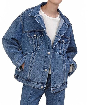 FINDSENSE Z1 韓國 時尚 潮 男 秋冬 寬鬆落肩 休閒夾克外套 牛仔外套 牛仔衫 上衣