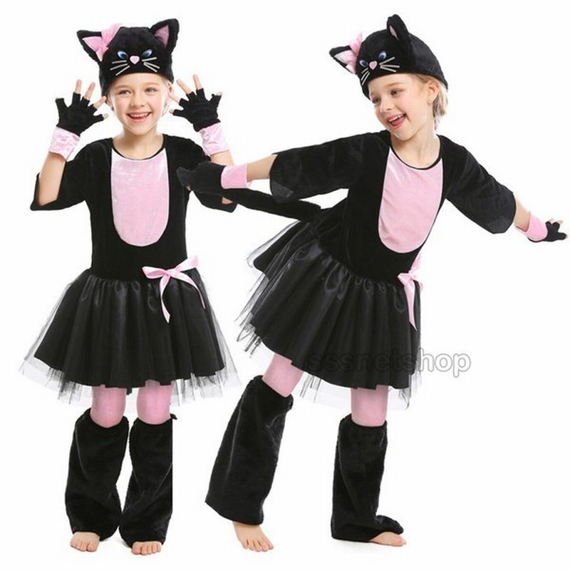 コスプレ 女の子 キッズ ハロウィン ブラック猫ワンピース動物アニマル可愛い衣装 イベント衣装 子供用舞台衣装 ステージ服クリスマス 通販 Lineポイント最大get Lineショッピング