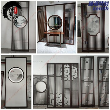 【新中式可摺疊】實木屏風 玄關櫃 隔斷 辦公屏風 客廳屏風 移動摺疊設計 入戶隔斷 書房裝飾 免漆環保 廠家直銷