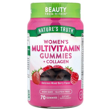Nature's Truth, 女性多維生素軟糖+膠原蛋白軟糖，什錦漿果味，70 粒