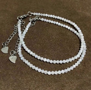 天然月光石|925銀 極細手鍊 手作 客製化