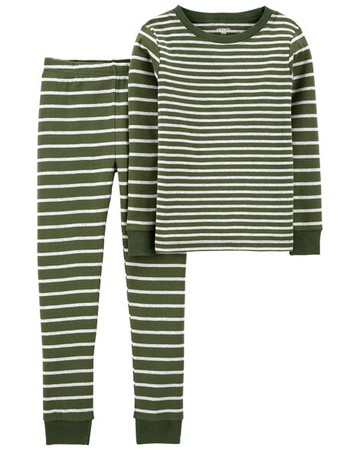 Kid 2-Piece Striped 100% Snug Fit Cotton PJs