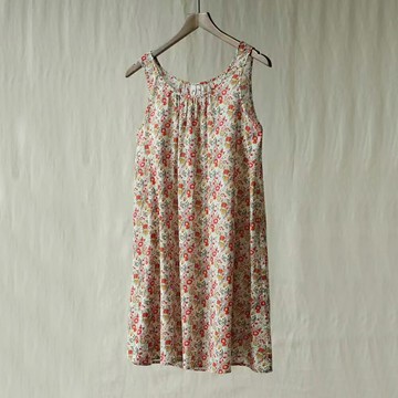 ＊ORead＊文藝碎花全棉圓領復古中長背心裙(圖片色M~2XL)【限定加碼✿全館滿額再折】