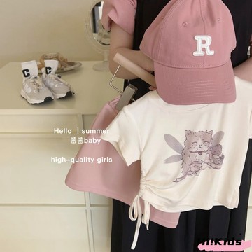 【純棉 2件套 好看好搭配】女童夏裝短袖短裙套裝兒童裝衣服中小童洋氣運動服中兒童孩子兩件套ss