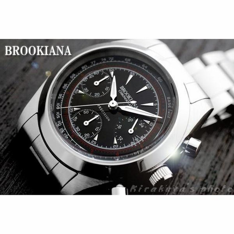 売り切れました】BROOKIANAブルッキア−ナBA1621BKクロノグラフ腕時計  