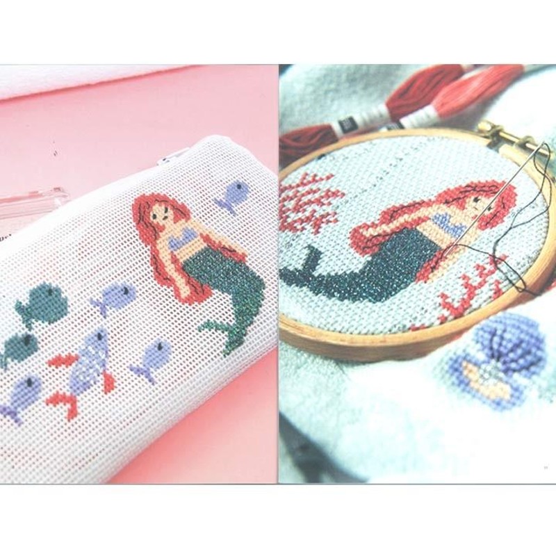 刺繍 図案集 RICO THE MERMAID COLLECTION No.169｜アリエル リトルマーメイド タオル刺繍 クロスステッチ刺しゅう  注目輸入刺繍 | LINEブランドカタログ