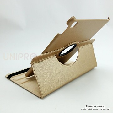 【UNIPRO】iPad Pro 9.7吋 360度 旋轉 荔枝紋 奢華高貴 支架 保護套 休眠喚醒