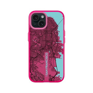 iPhone 15 Clear 粉漾桃 - JOCR - San Francisco (Black Logo)