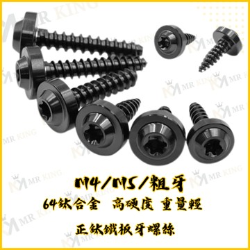 🔱 Mr king 🔱鐵板牙螺絲 鈦螺絲 黑色 鈦合金螺絲 車殼螺絲 M4螺絲 M5螺絲 DRG MMBCU 空濾螺絲