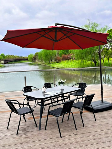 含運 庭院休閒戶外桌椅藤椅三件套室外露天院子花園庭院折疊陽臺休閑小桌椅組合