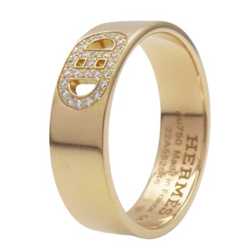 HERMES 愛馬仕 18K玫瑰金 H d ancre 戒指 【二手名牌BRAND OFF】