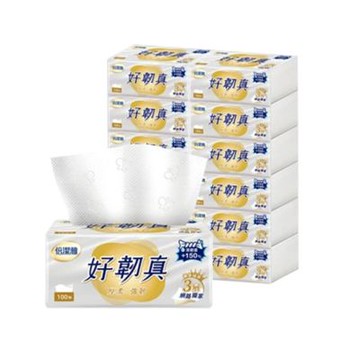 倍潔雅好韌真3層抽取式衛生紙100抽12包/袋-網路獨家版
