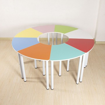 彩色桌椅心理團體活動桌組合心理咨詢室學生活動桌椅[DD030109]