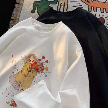 免運 100%純棉 韓風女裝 寬鬆大學t長袖 oversize 中大尺碼 shirt 打底衫 t恤女 2649