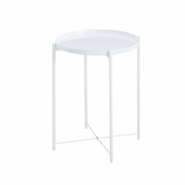 E-home Tim提姆金屬小圓几-三色可選白色