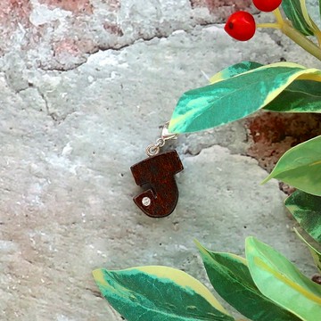 手工木製吊飾   英文字母@J 吊飾  禮物訂製