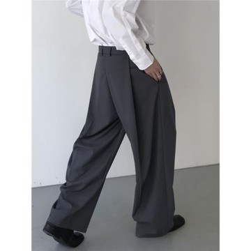 (免運)COLN 極簡風四季款寬松直筒西褲