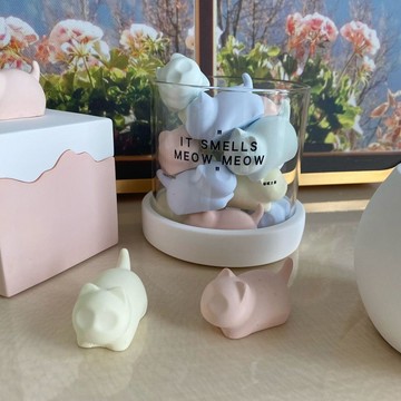 貓咪擴香石擴香杯 辦公室紓壓小物 聖誕節交換禮物推薦 療癒系居家香氛 生日禮物組
