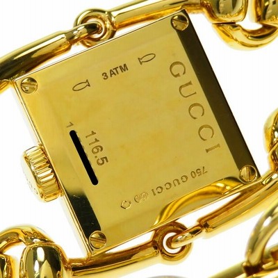 GUCCI/グッチ シニョーリア 116.5 K18/金ムク 腕時計/750YG