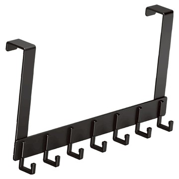 太空鋁長版門後掛架7勾 WCB-019  黑色  1個