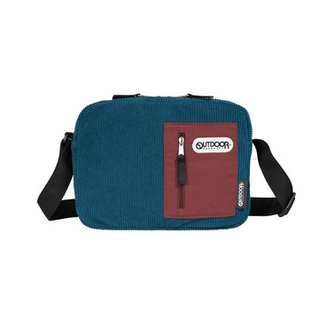 聖誕交換禮物｜OUTDOOR 慢活宣言燈心絨側背包-深藍色 OD253113DB