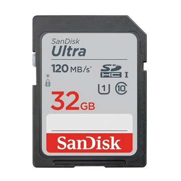 SanDisk 晟碟 Ultra SDHC C10 UHS-I 120MB/s R 記憶卡  32GB  1個