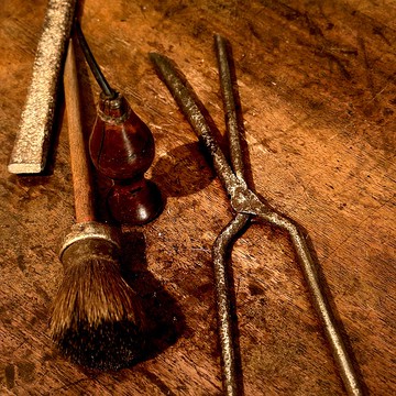 30543-罕見質樸法國古董燙髮鐵夾French antique iron curling