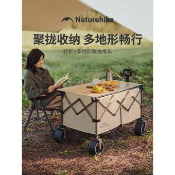 挪客戶外露營聚攏營地車折疊野營拖車野餐旅行手推車兒童可躺TC02