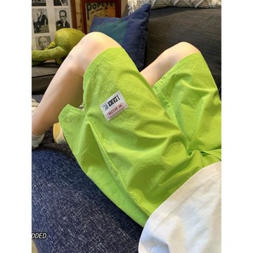 沙灘短褲男夏季薄款五分褲冰絲休閑褲直筒寬松大褲衩速干運動褲