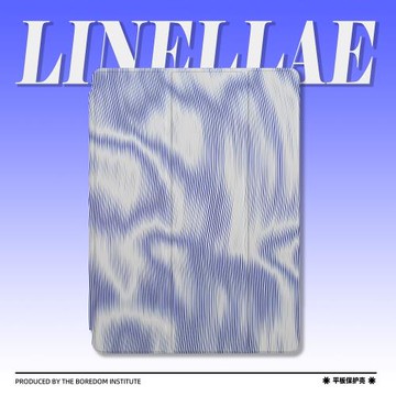 暗黑迷幻線條潮流超現實復古藝術賽博朋克適用蘋果2022款iPadPro12.9/11三折保護殼air5/mini6防摔ipad10筆槽