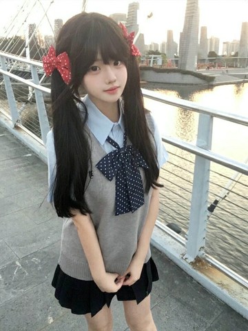 綾川中背心     JK多色馬甲針織毛衣學院風jk制服上衣