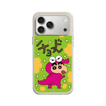 iPhone 17 Pro Max SolidX 貝殼灰 - 蠟筆小新 Crayon Shinchan - 小新鱷魚阿山款