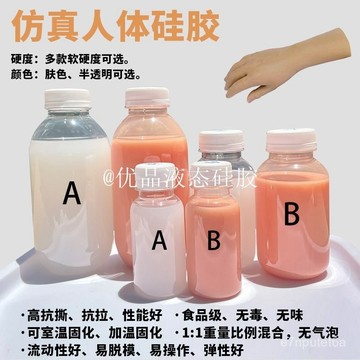 🔥下殺優質好物🔥影視道具人體模具硅膠 仿真膚色液體AB硅膠 半透明食品級翻模硅膠 XGHG