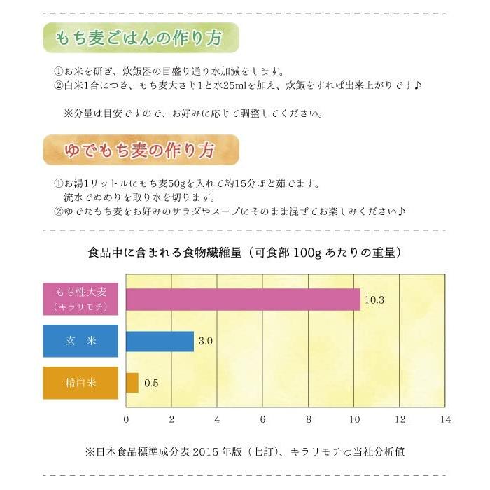 もち麦 北海道 あさひかわ産 国産 チャック付 キラリモチ 食物繊維 (1.5kg 5袋)