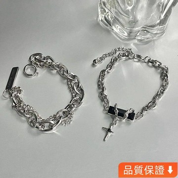 台灣出貨 Asl雙層鑽石手鍊ins小眾設計黑寶石纏繞情侶款輕奢閨蜜手鍊禮物女