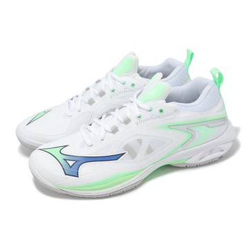 Mizuno 羽球鞋 Wave Claw Neo 3 男鞋 寬楦 白綠 回彈 室內運動 羽排鞋 美津濃 71GA2473-15