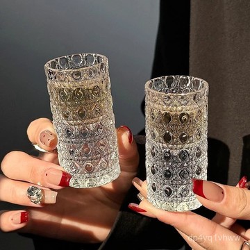 🔥臺灣出貨🔥新款輕奢小酒杯浮鵰加厚玻璃白酒杯酒盅小號家用一口杯烈酒寶石