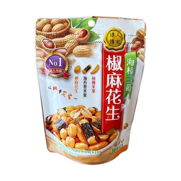 達人海柿三萌椒麻花生110g