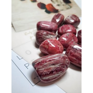 💞巴西薔薇輝石頂級滾石0128-1~10號 Rhodonite/玫瑰石/桃花石 ~釋放恐懼，帶來幸福