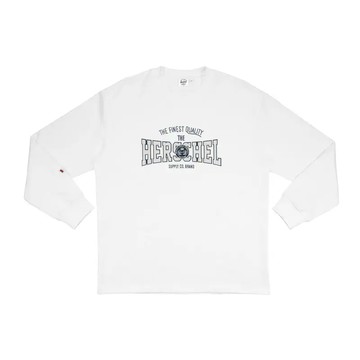 【Herschel】 中性文字LOGO衛衣-白/深藍