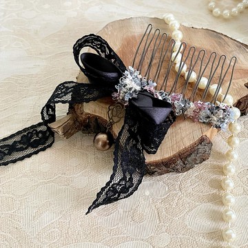 浪漫蕾絲蝴蝶結一字髮夾壓夾邊夾 香蕉夾 髮梳 髮插 髮叉 彈簧夾