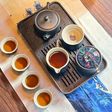 SADOMAIN 仙德曼-粗陶方圓茶具旅組10件組-附收納提盒