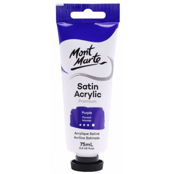Mont Marte 蒙瑪特 75ml緞面壓克力顏料-紫 PMSA7513  75ml  1色  1條