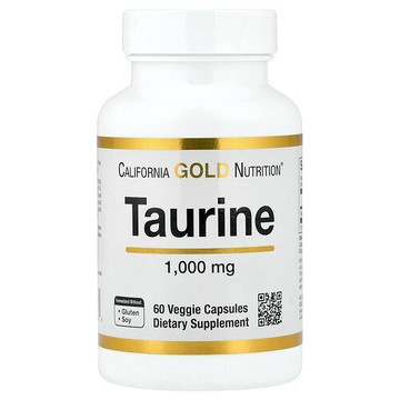 California Gold Nutrition, 牛磺酸，1,000 毫克，60 粒素食膠囊